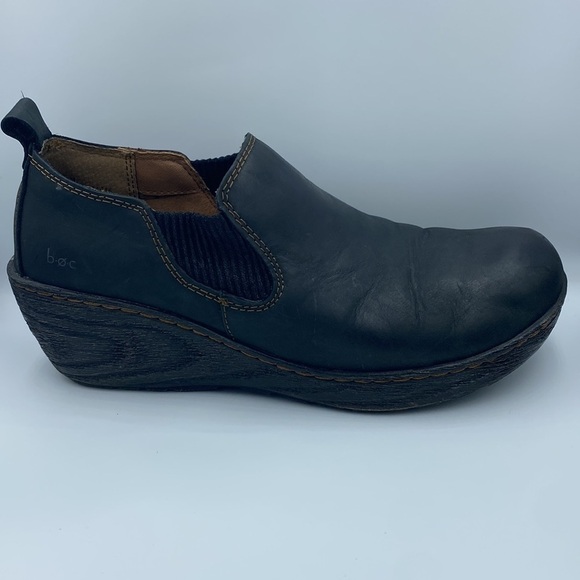 B.o.c. Born Concept Stefana Black Leather Slip-on Women Size 8.5 - Picture 7 of 16